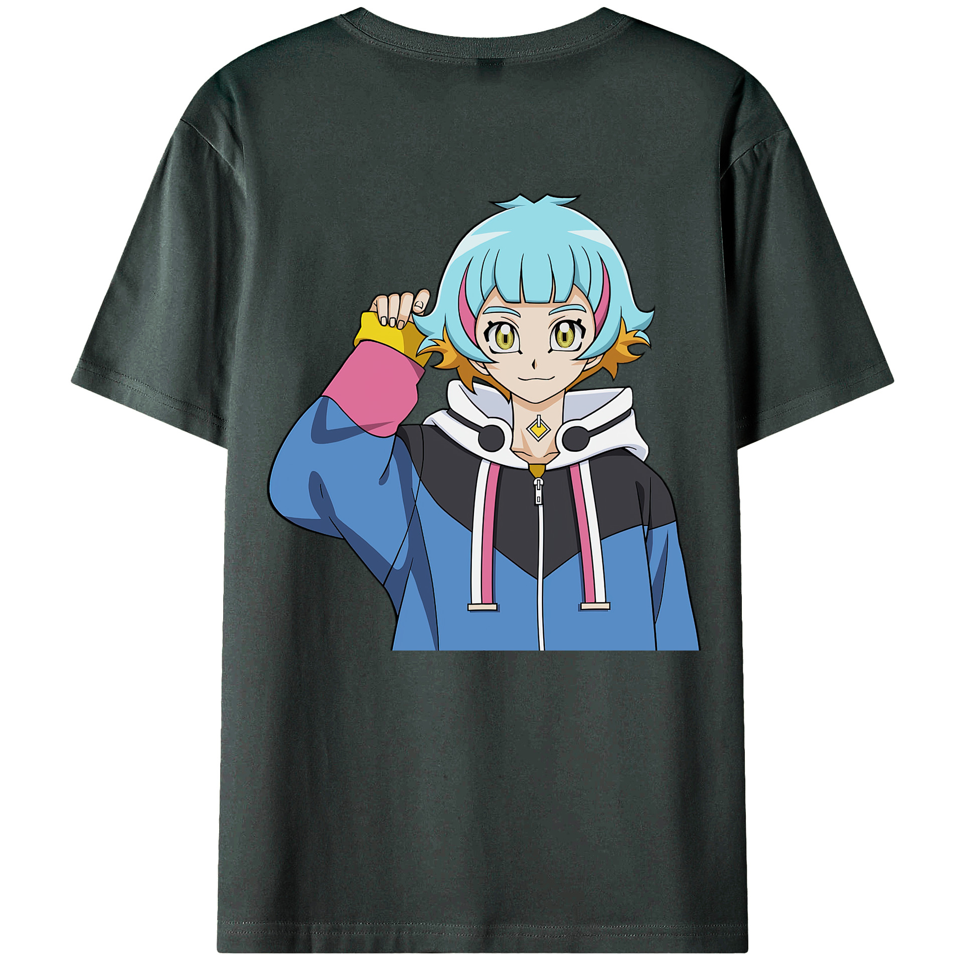（画像用） 遊☆戯☆王 Yu-Gi-Oh! 綿100％ メンズ半袖Tシャツ（バックプリント） 通気性